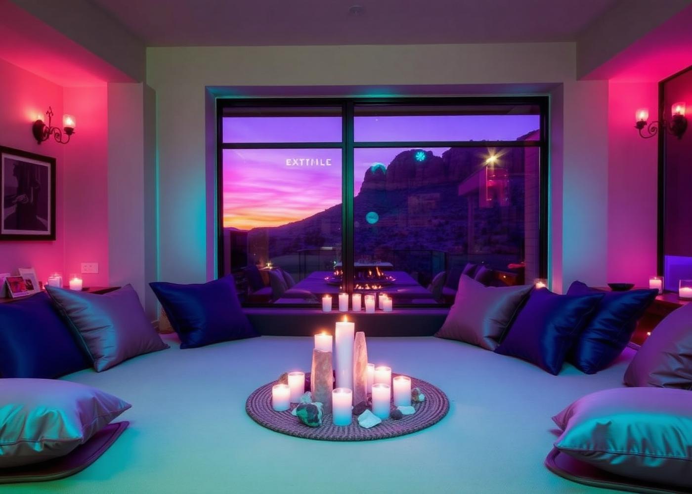 Sacred circle setting inside a private Sedona residence